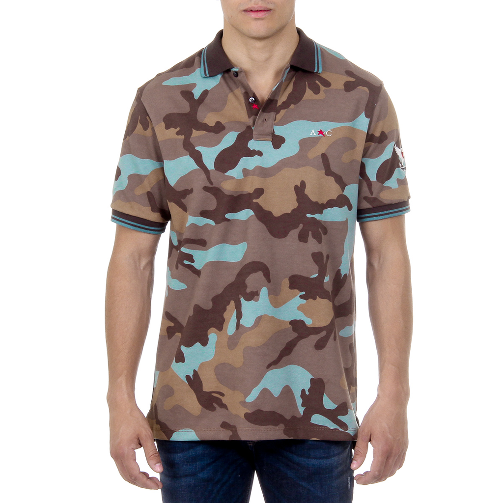 Andrew Charles Polo da uomo a maniche corte multicolore STEVE