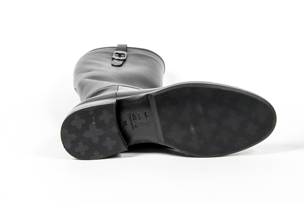 V 1969 Italia Stivale da donna nero STOUT