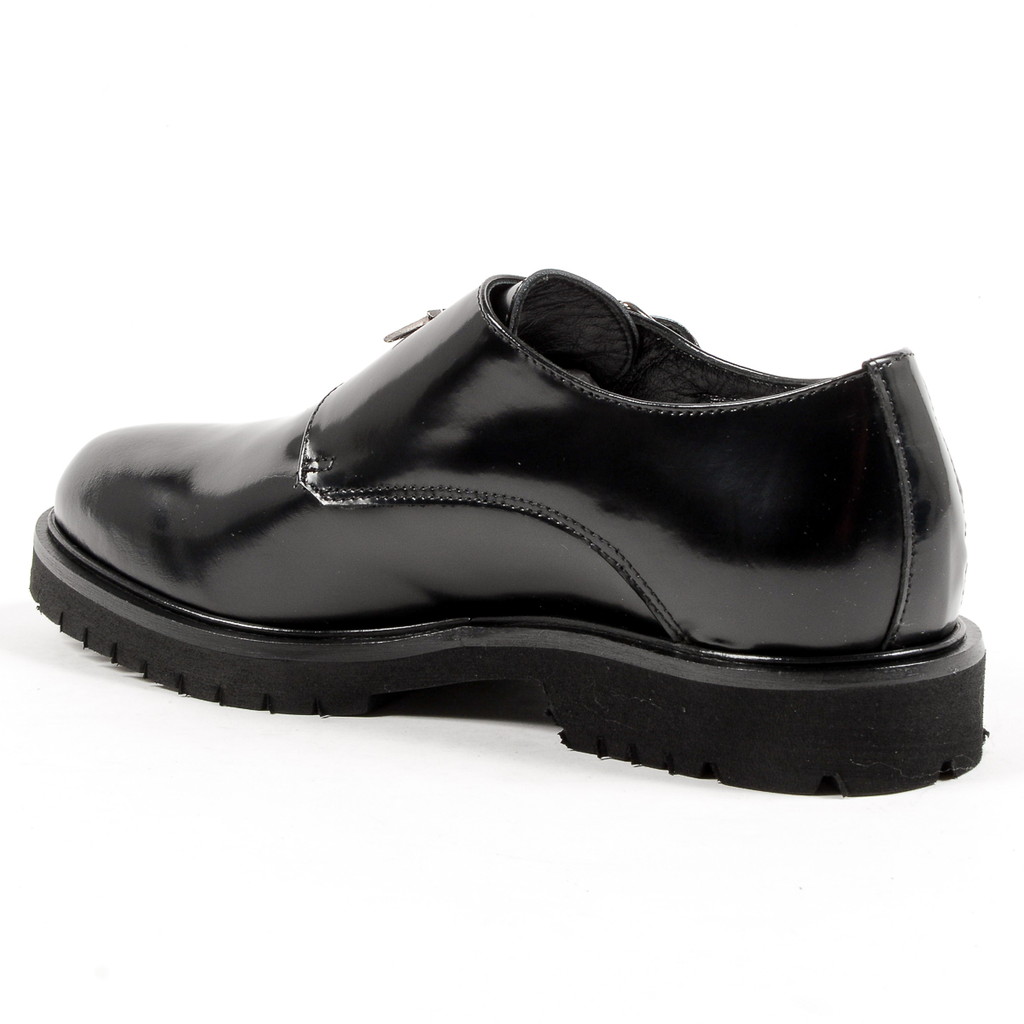 Andrew Charles Monk Strap Shoe da donna nero JANIS