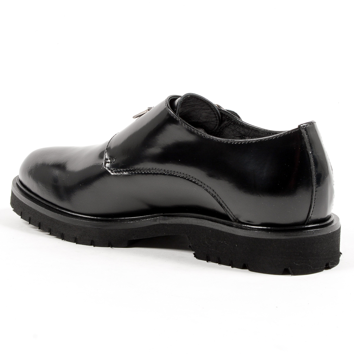 Andrew Charles Monk Strap Shoe da donna nero JANIS