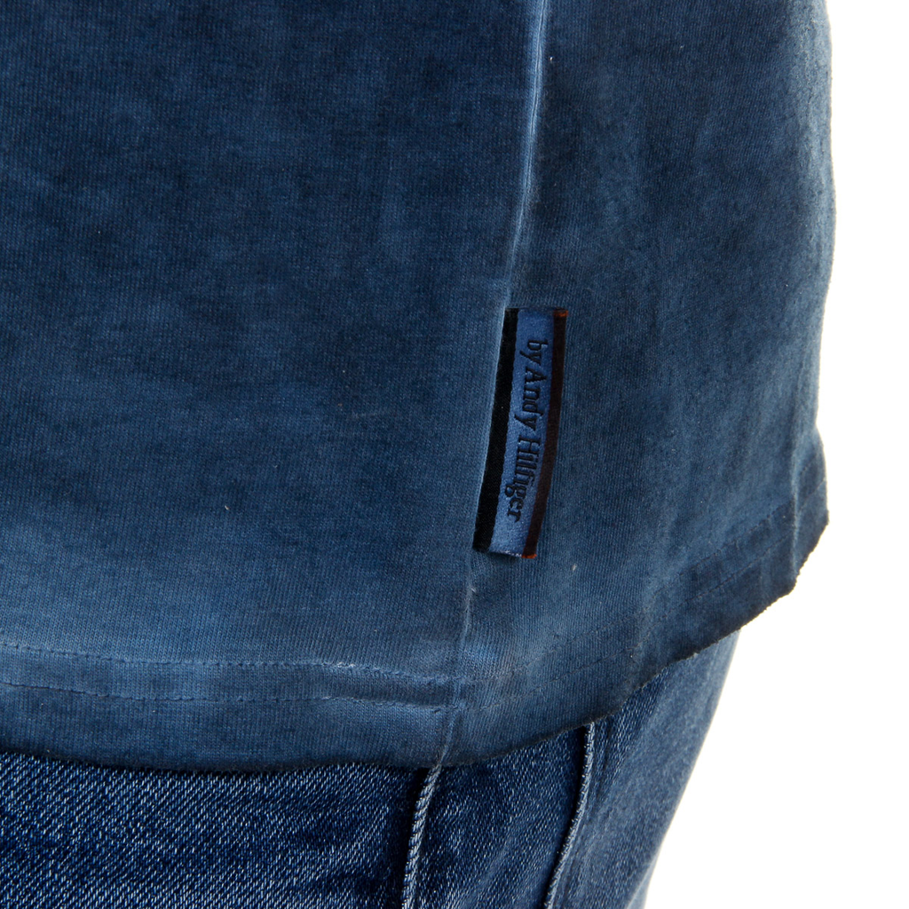 Andrew Charles T-shirt da uomo a maniche corte con scollo a V blu KOFI