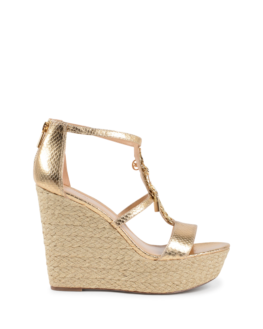 Sandalo con zeppa da donna Michael Kors oro SUKI