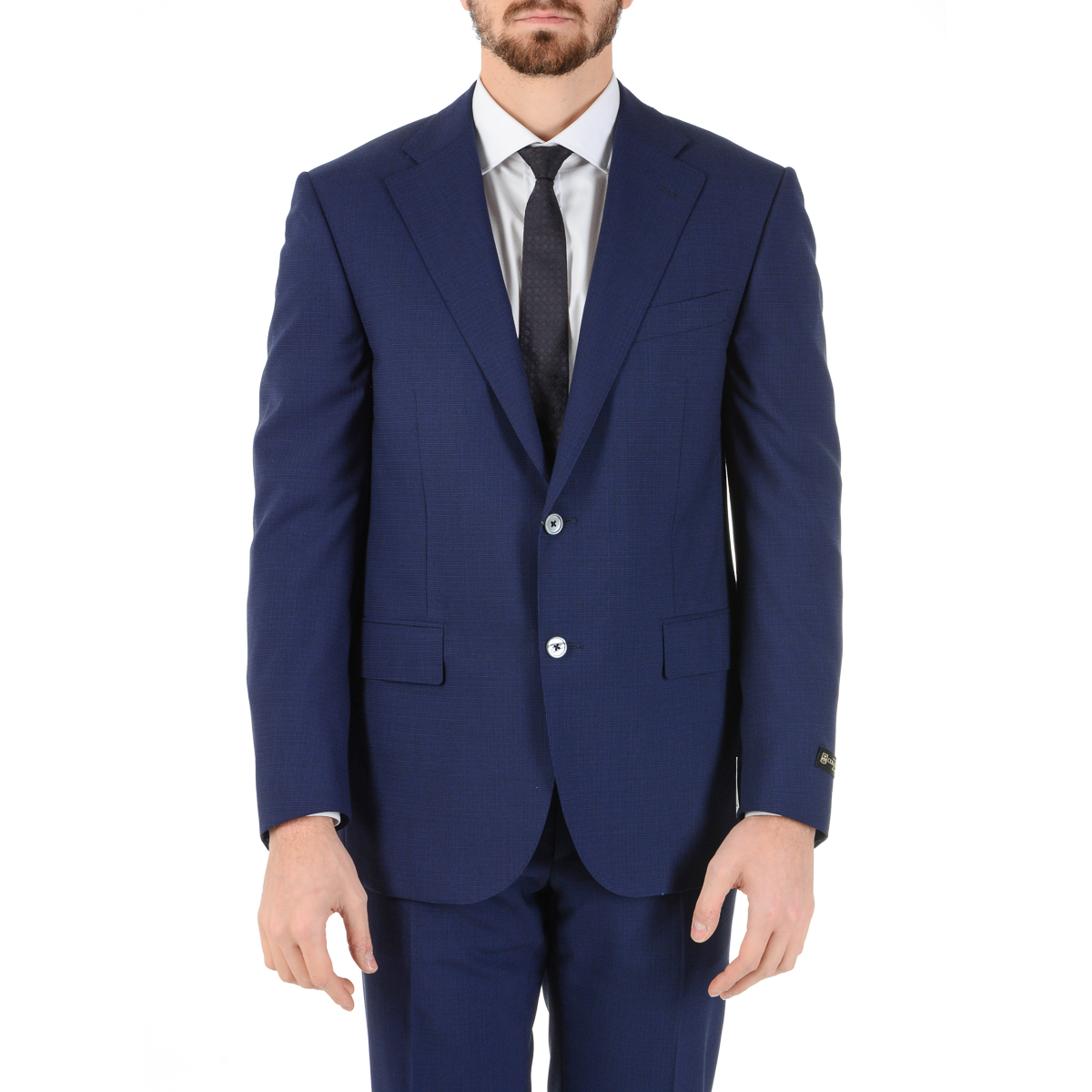 Abito da uomo Corneliani maniche lunghe blu Super 110's