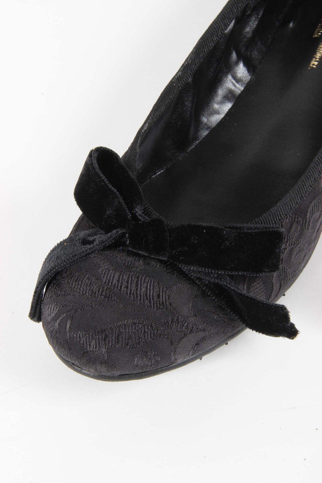 V 1969 Italia Ballerina da donna E08 TESSUTO NERO
