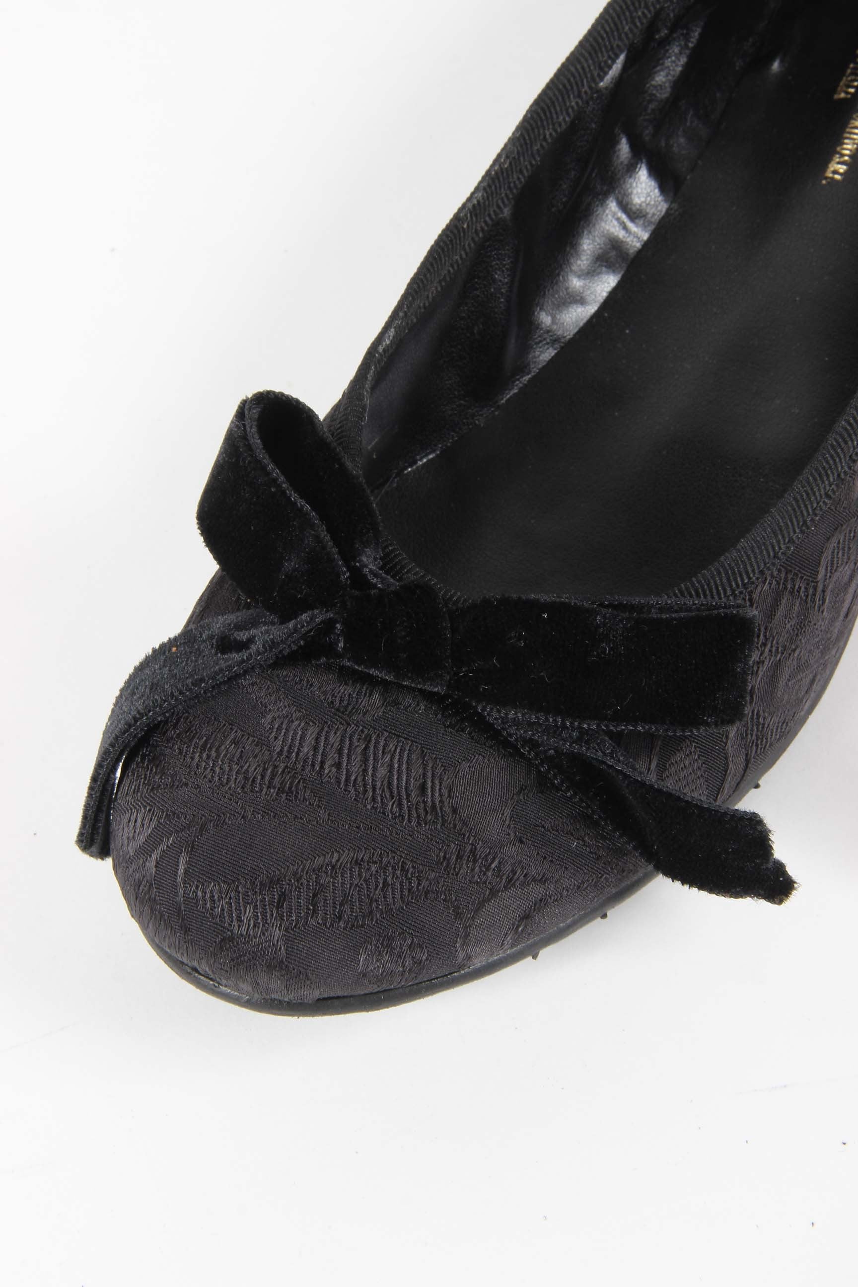 V 1969 Italia Ballerina da donna E08 TESSUTO NERO