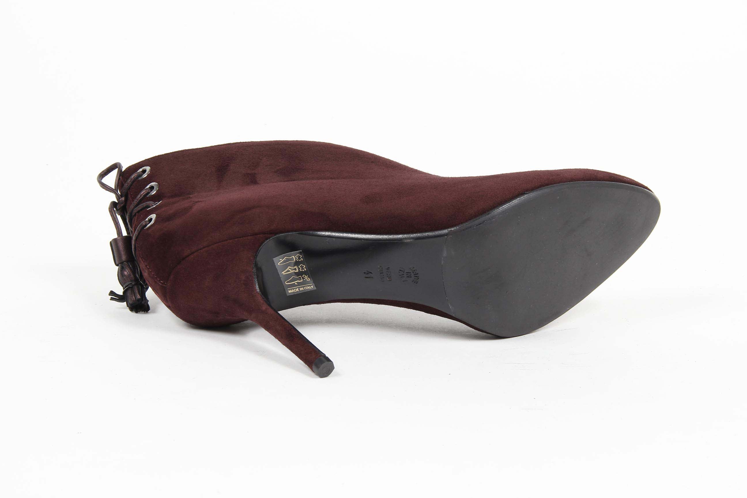 Stivaletto Donna V 1969 Italia G078 CAMOSCIO BORDO' 23