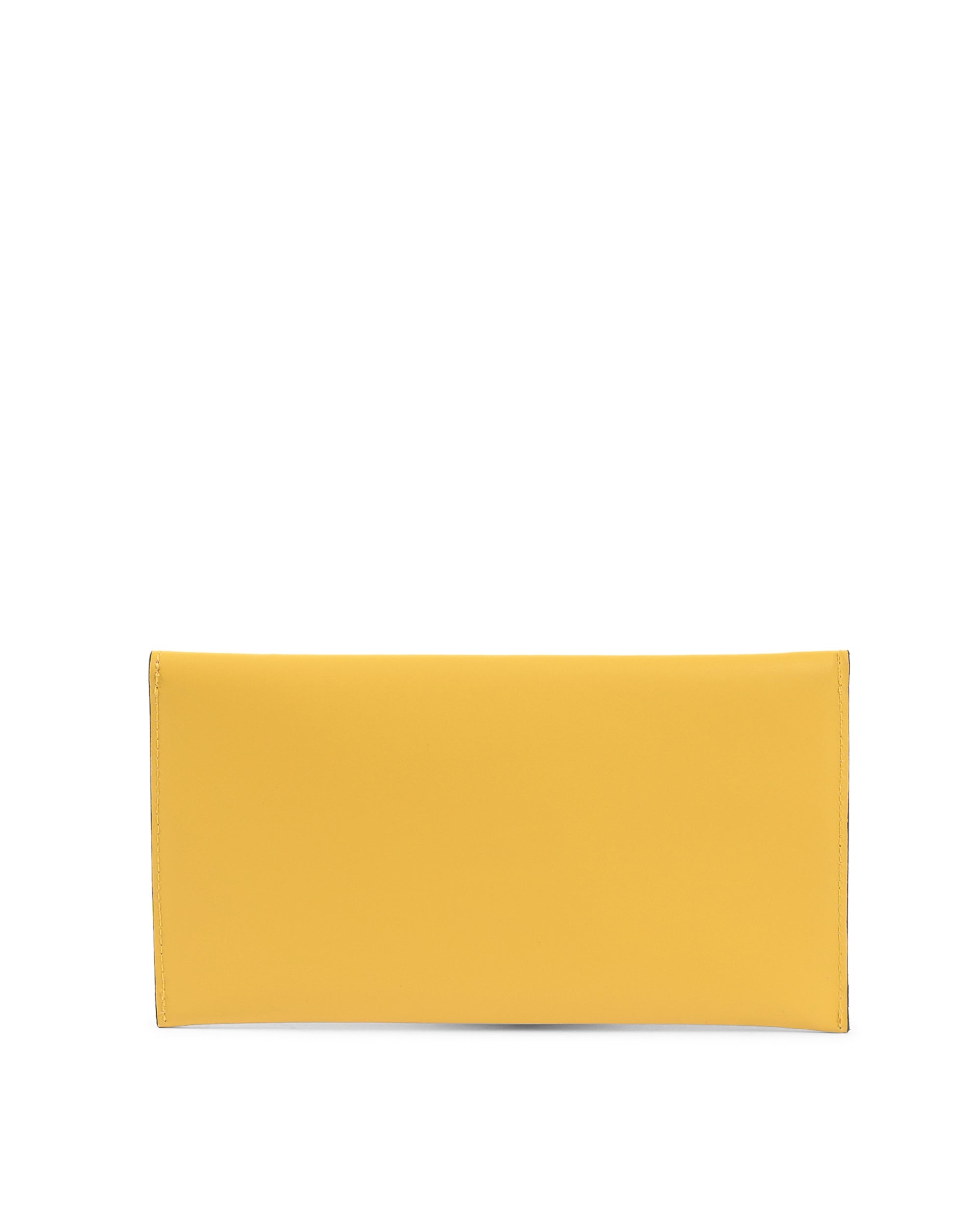 Pochette in pelle gialla