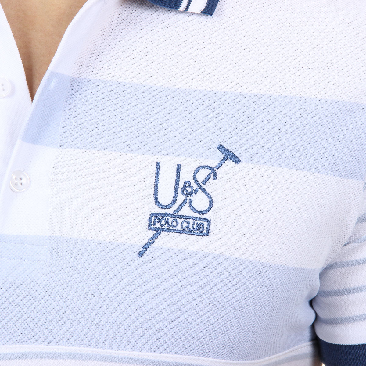 Polo da uomo a maniche corte Ufford & Suffolk Polo Club US006 BLU