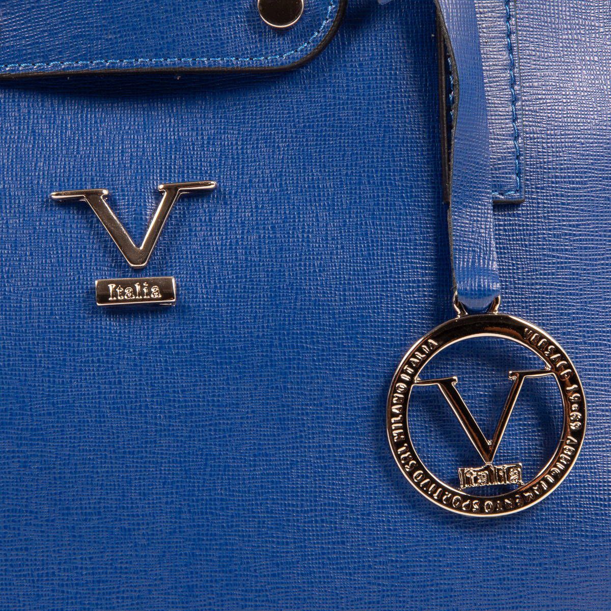 V 1969 Italia Borsa da donna blu JERSEY