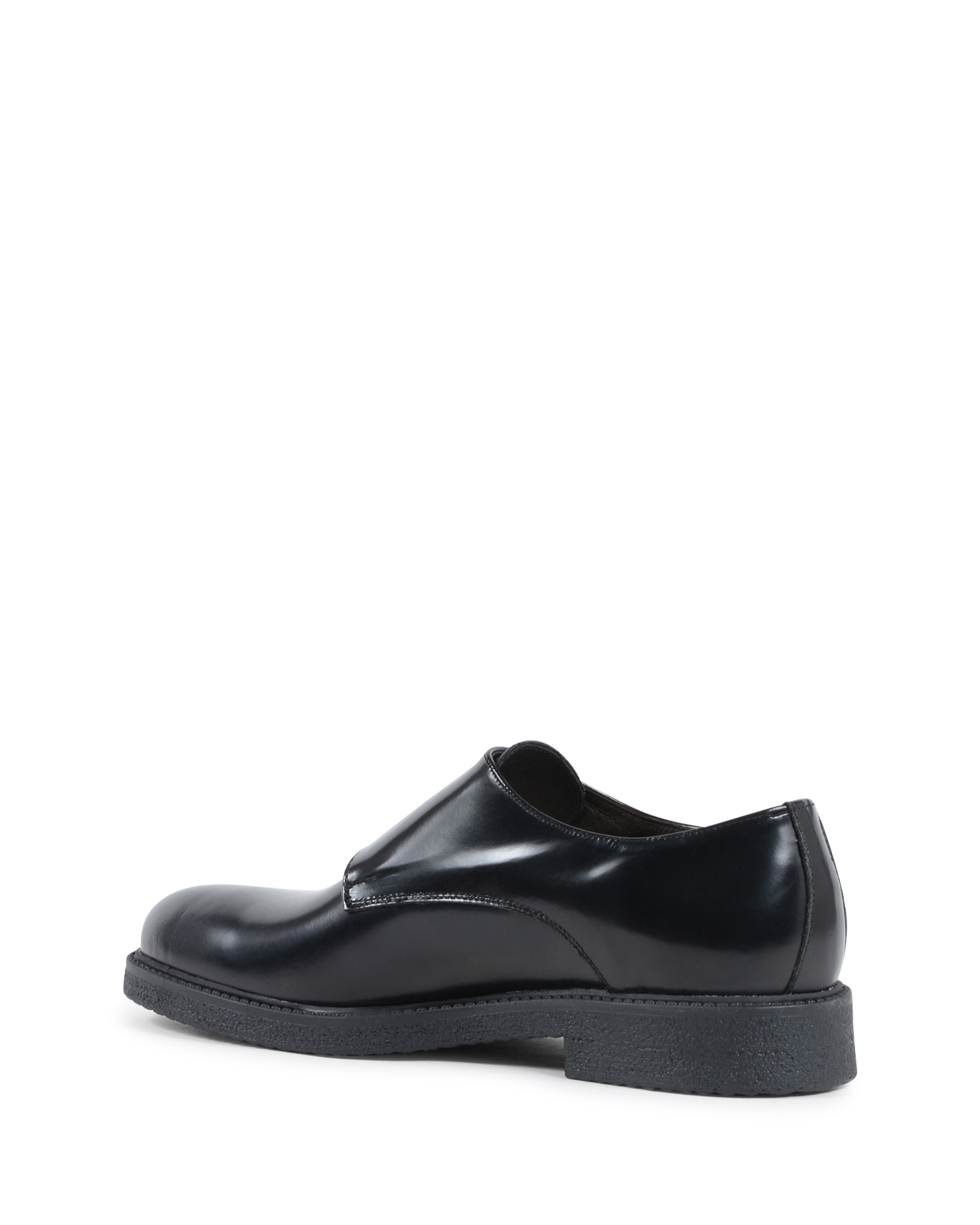 19V69 Italia Mens Double Buckle Shoe Black 1210 G ABRASIVATO NERO