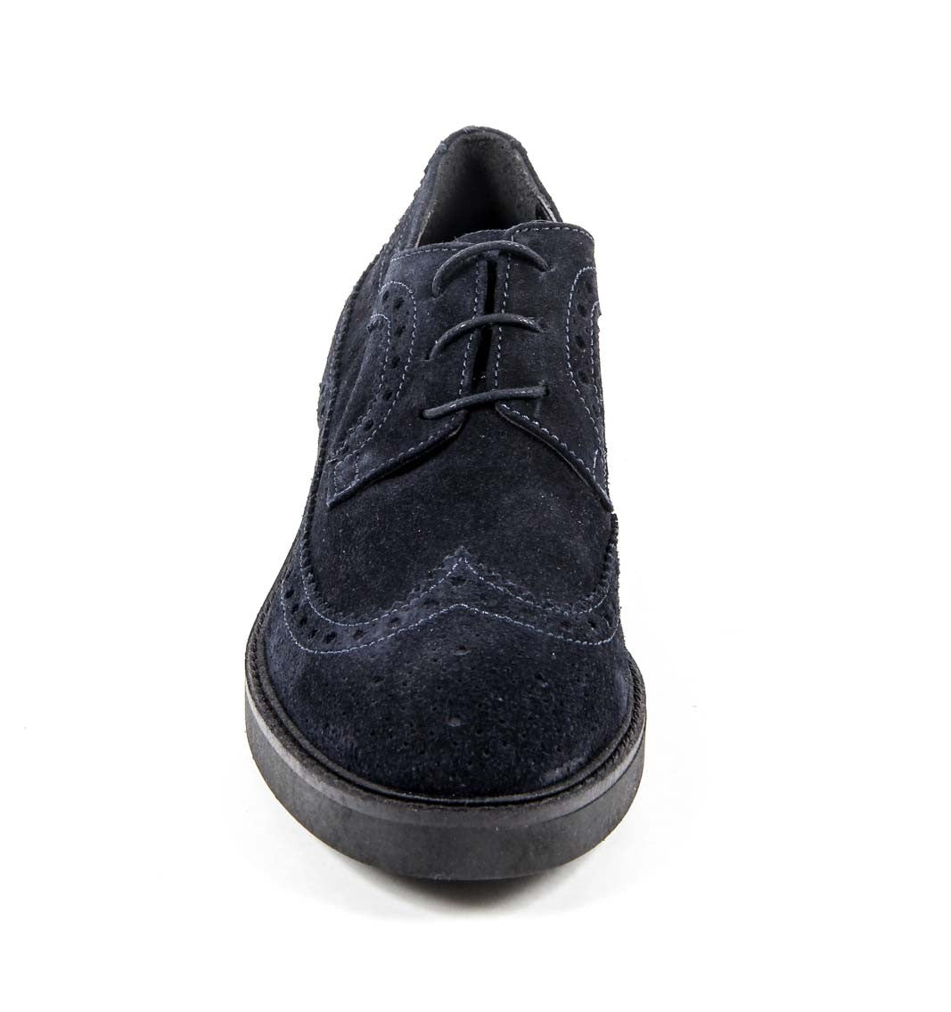 V 1969 Italia Scarpa Brogue da Donna B1670 VELOUR BLUE