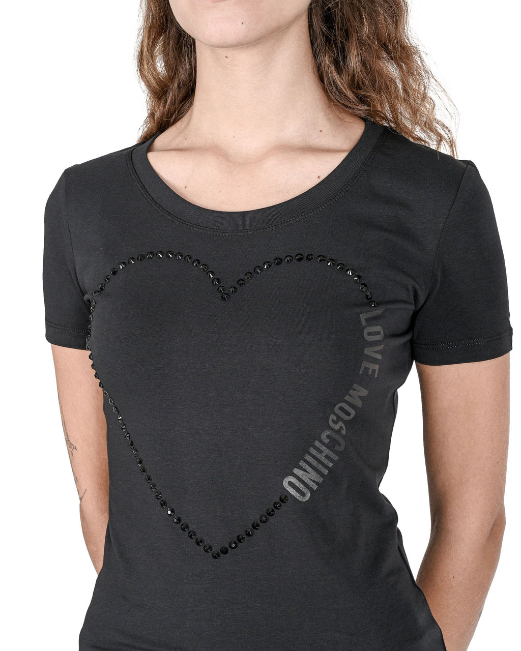 T-shirt da donna Love Moschino W 4 H19 09 E 2264 C74 NERO