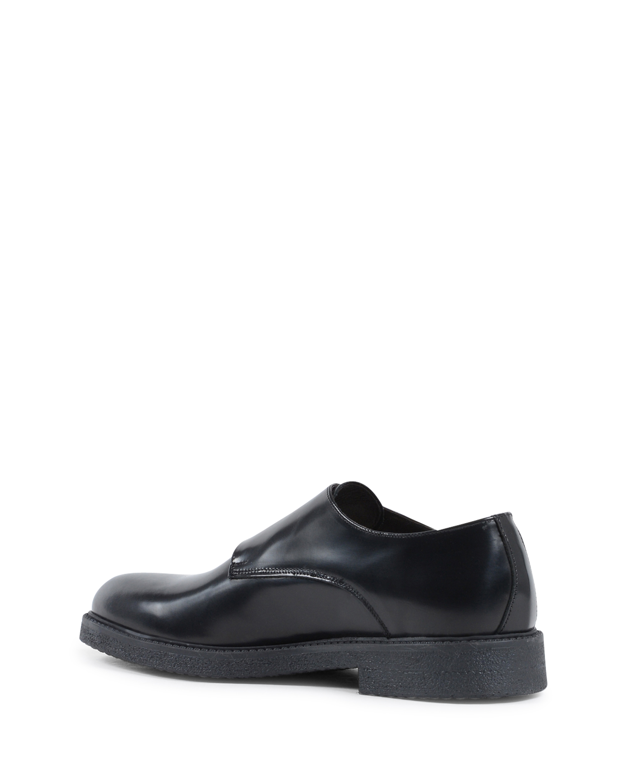 19V69 Italia Mens Double Buckle Shoe Black 1210 MP ABRASIVATO NERO