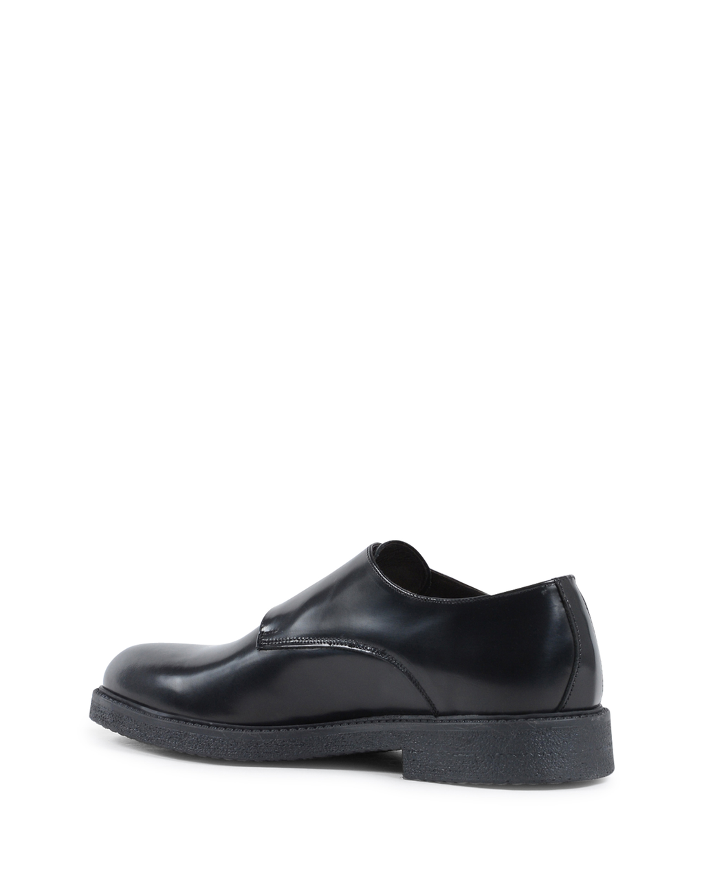 19V69 Italia Mens Double Buckle Shoe Black 1210 P ABRASIVATO NERO