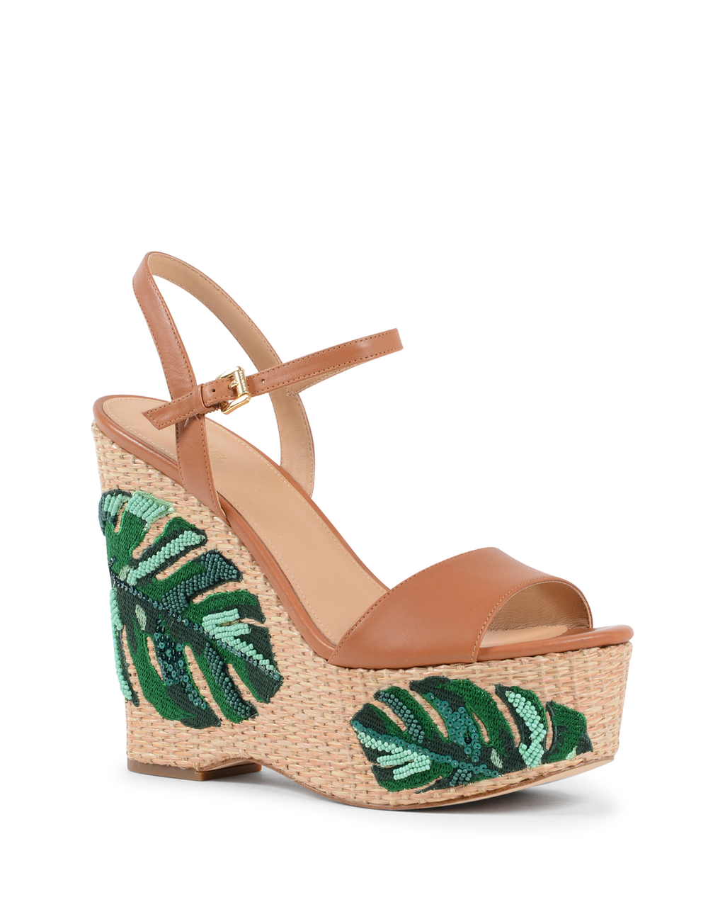 Sandalo con zeppa da donna Michael Kors marrone FISHER