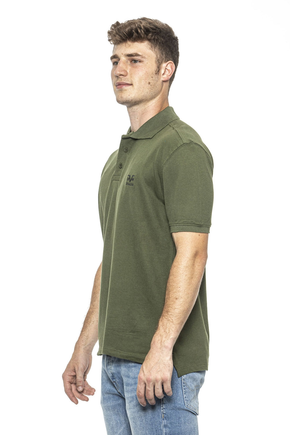 Polo Uomo 19V69 Italia Verde RICAMO OLIVA