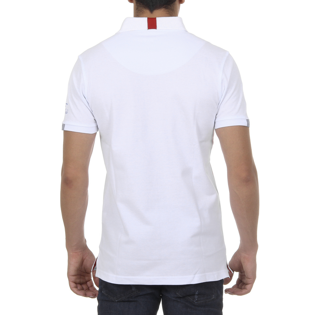 Polo da uomo a maniche corte Ufford & Suffolk Polo Club US025 BIANCO