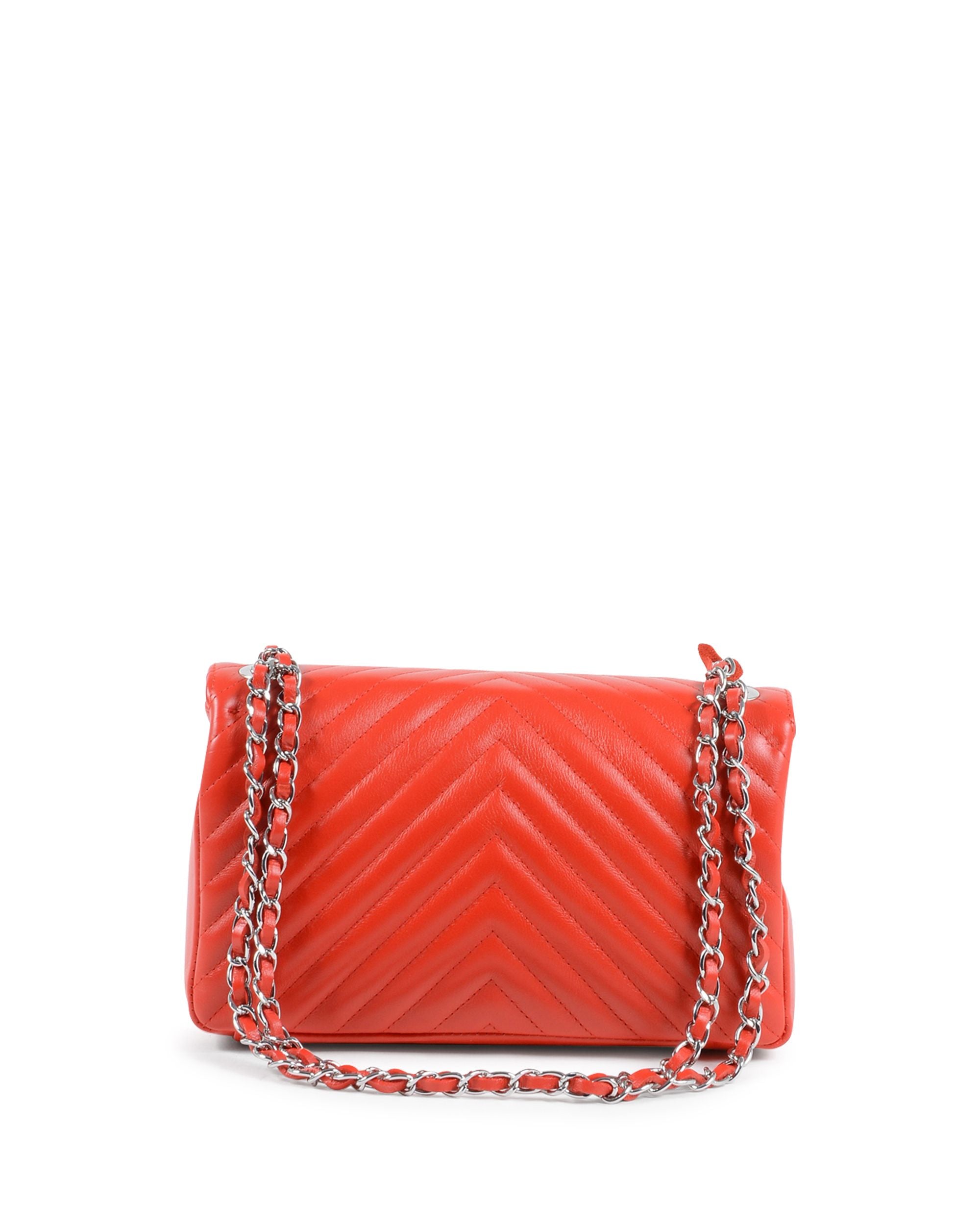 V Italia Borsa a mano da donna rossa V0116 KID ROSSO