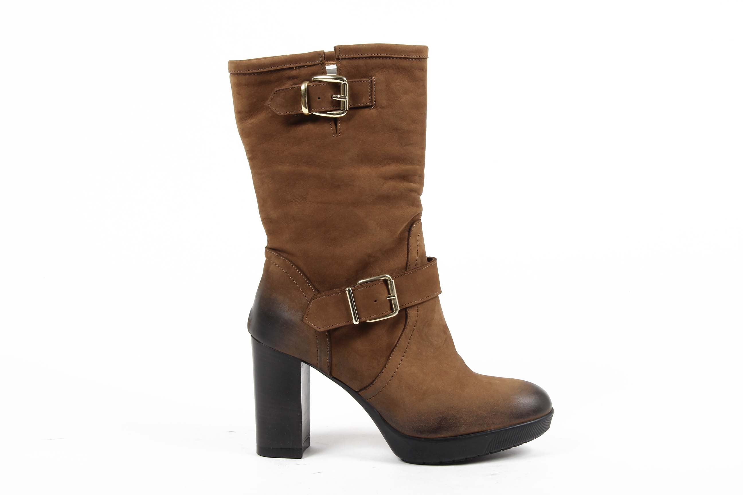 Stivale alto da donna V 1969 Italia S09 NABUK CUOIO