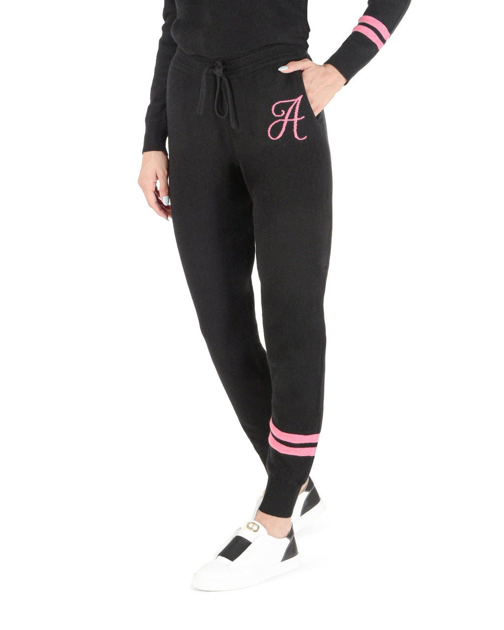 Pantaloni da tuta in cashmere - Nero