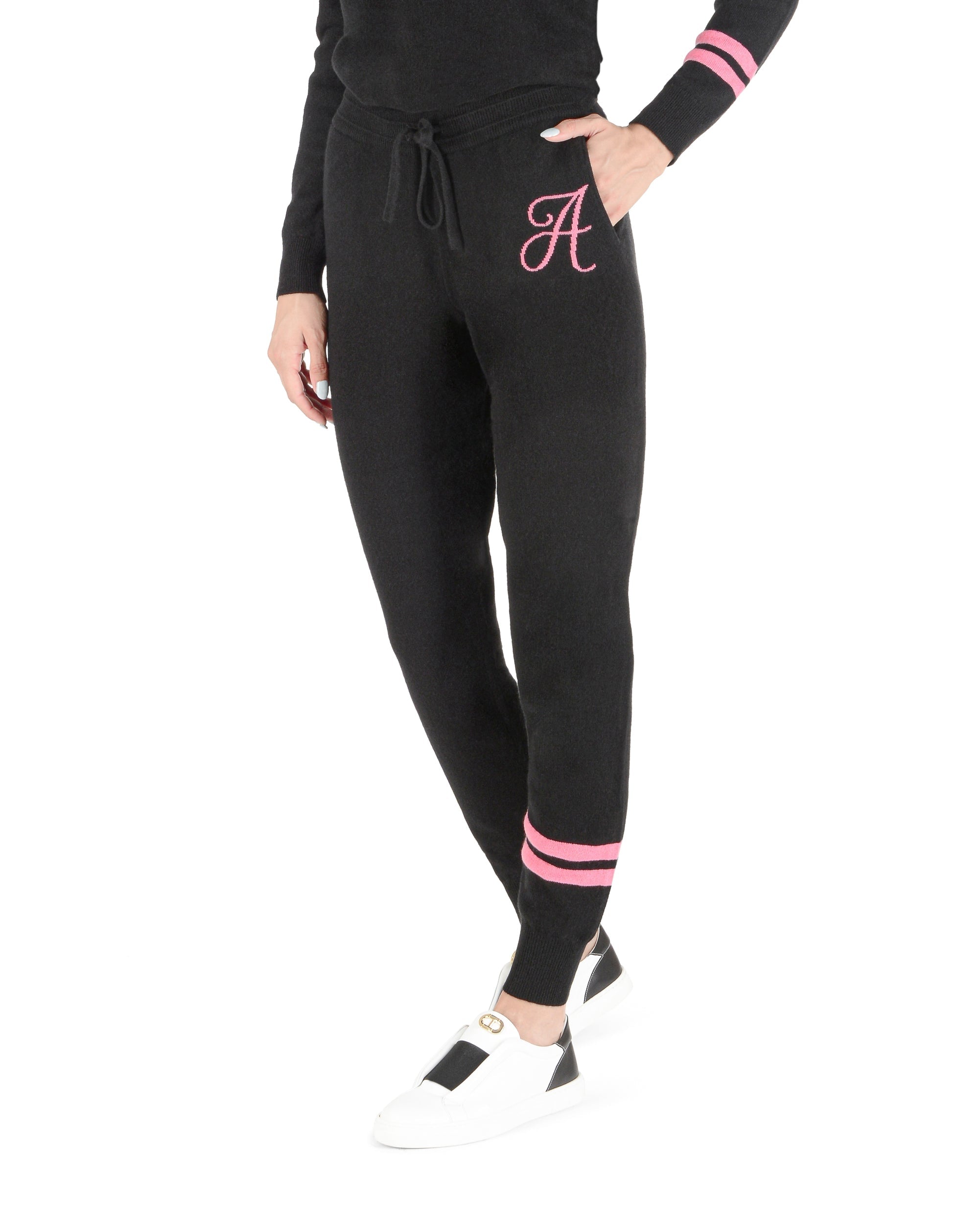 Pantaloni da tuta in cashmere - Nero