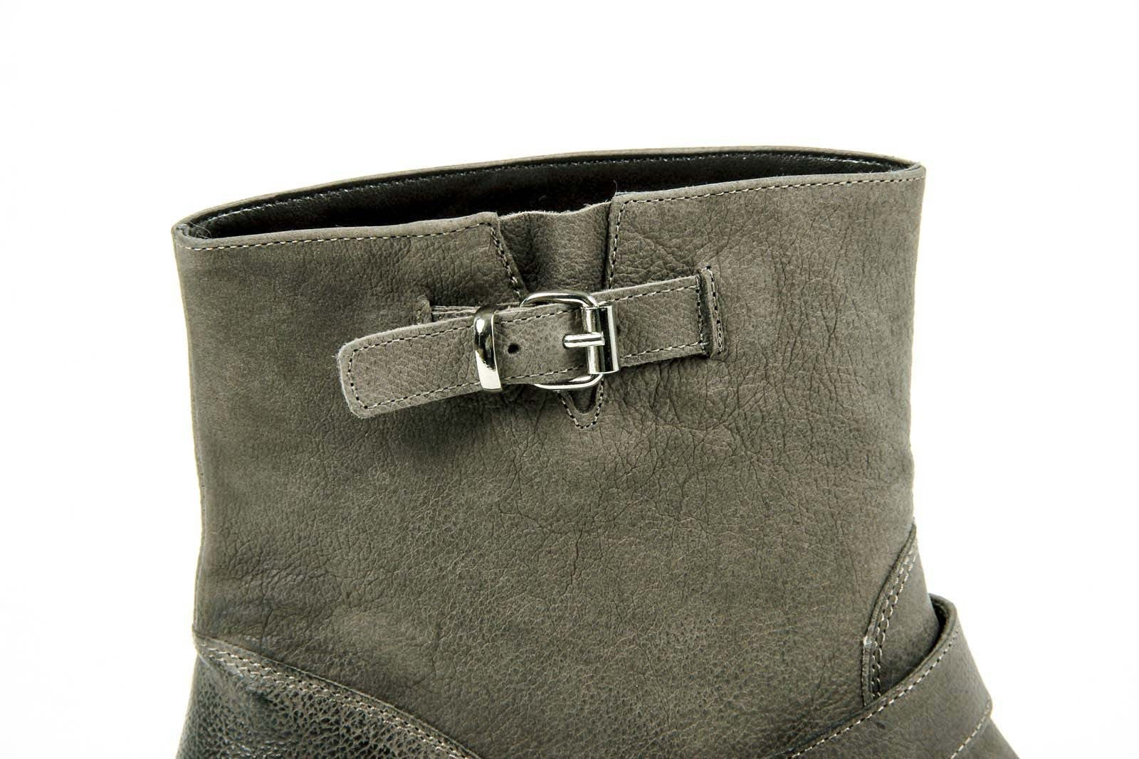 Stivale corto da donna V 1969 Italia B1441 NABUK VERDE MILITARE