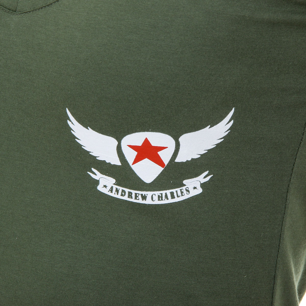 Andrew Charles T-shirt da donna a maniche corte con scollo a V verde TAPIWA