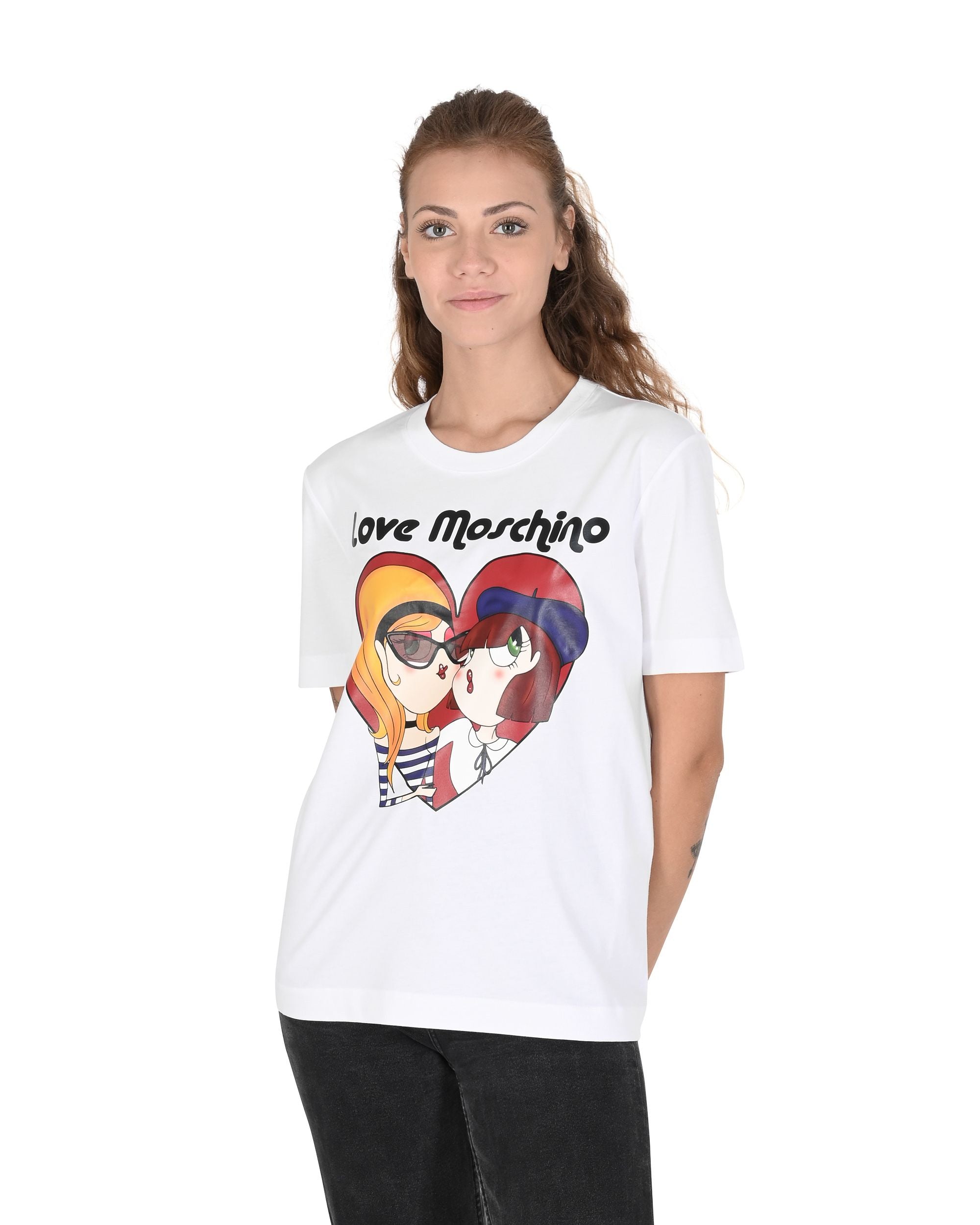 T-shirt da donna Love Moschino W 4 H06 13 M 3517 A00 BIANCO OTTICO