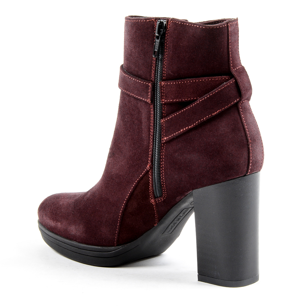 V 1969 Italia Stivaletto con tacco da donna Bordeaux SAMANTHA