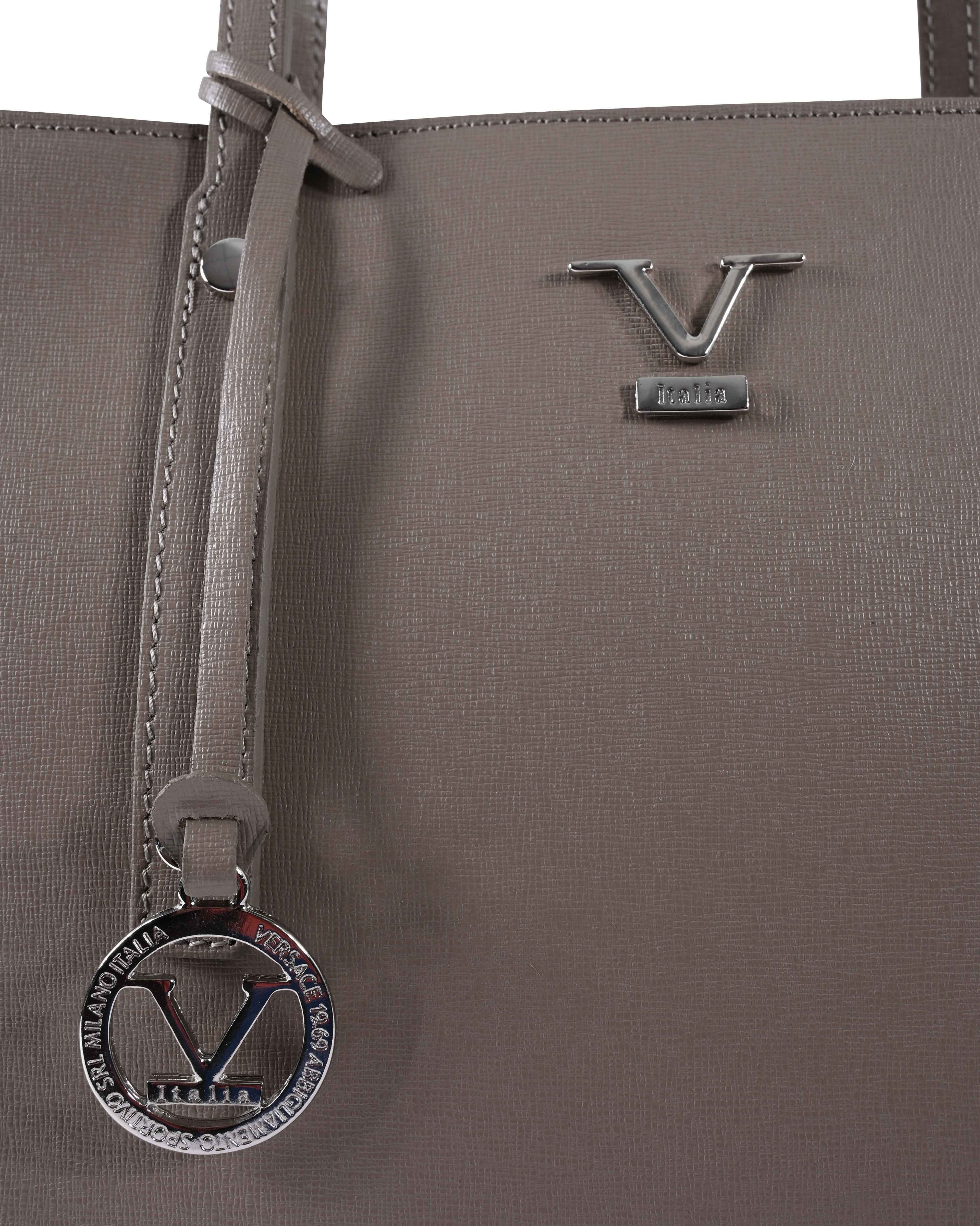 Borsa a mano da donna V Italia CB1070 SAFFIANO TAUPE