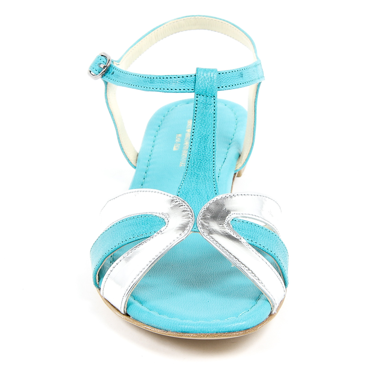 V 1969 Italia Sandalo piatto da donna azzurro GRAZIA
