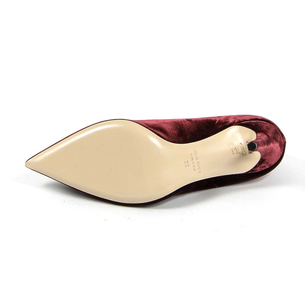 V 1969 Italia Womens Pump 3104104 VELLUTO BORDEAUX