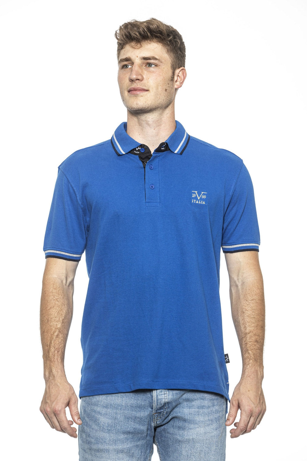 19V69 Italia Polo Uomo Blu RETRO BLU REALE
