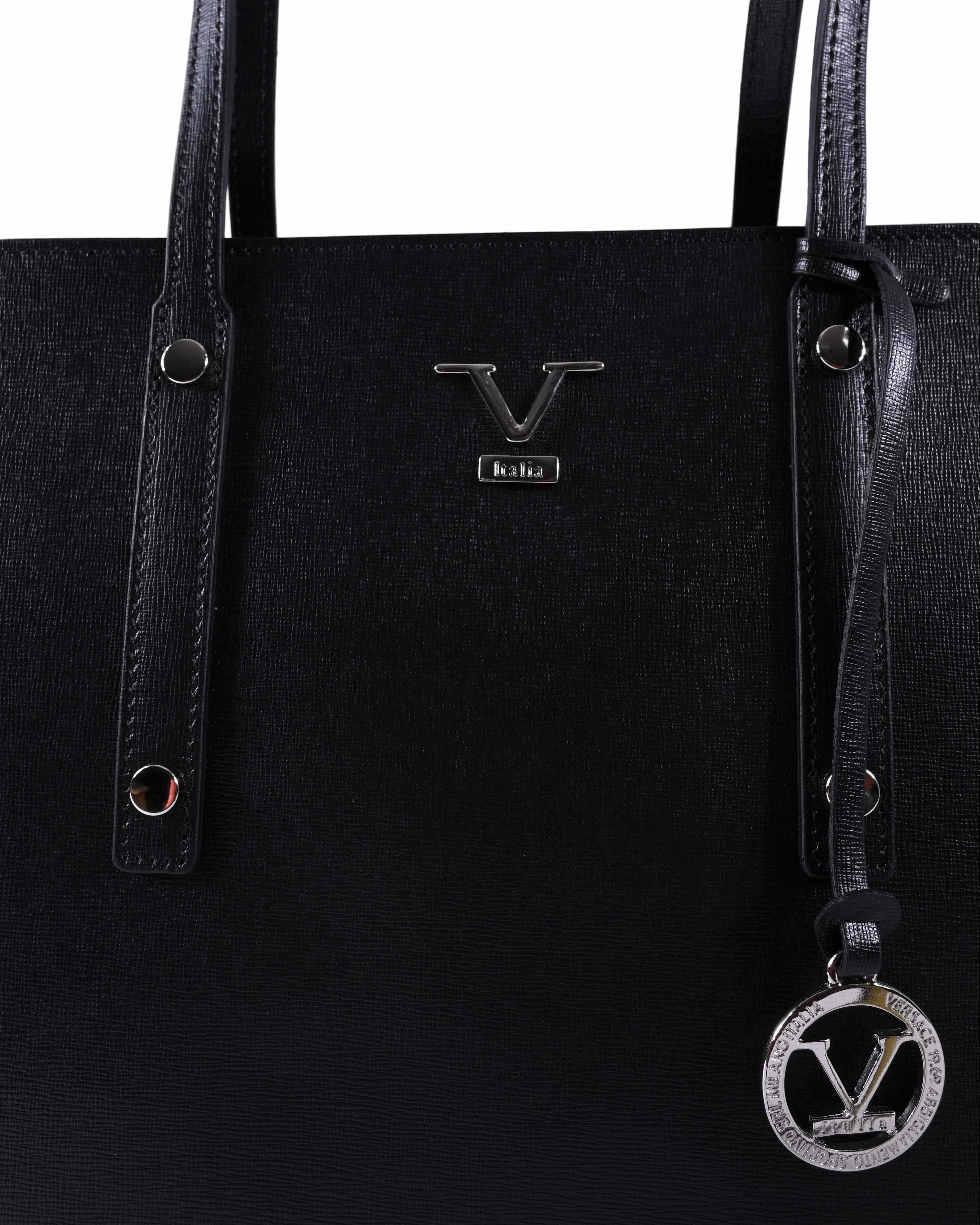 Borsa a Mano Donna V Italia CB1070 SAFFIANO NERO