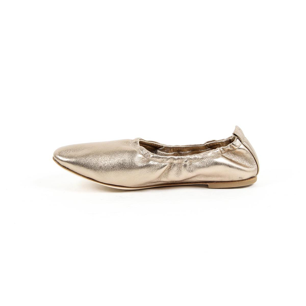 V 1969 Italia Womens Ballerina 302999 NAPPA METAL BEIGE