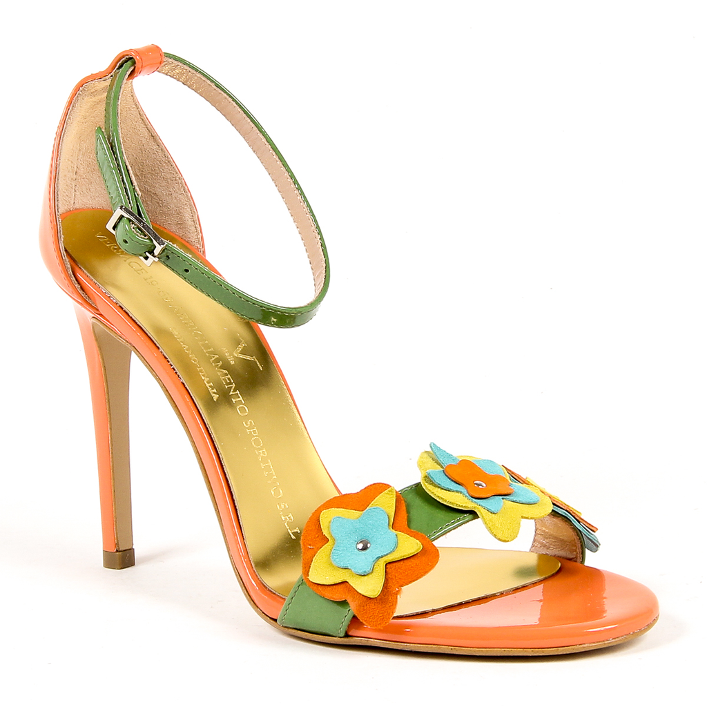 V 1969 Italia Sandalo con cinturino alla caviglia da donna Multicolor CATALINA