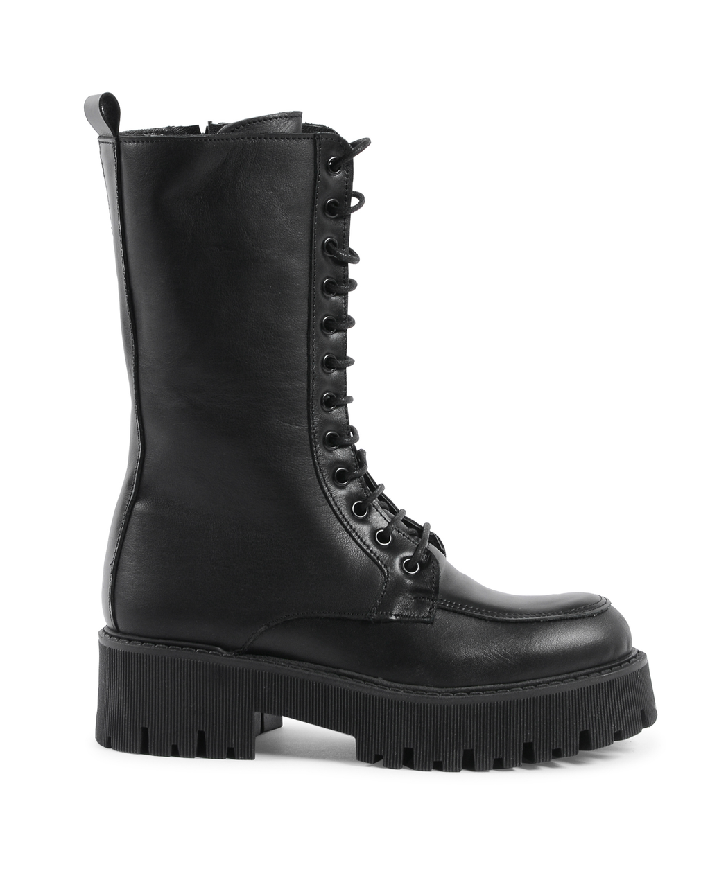 19V69 Italia Womens Short Boot Black 12-V VITELLO NERO