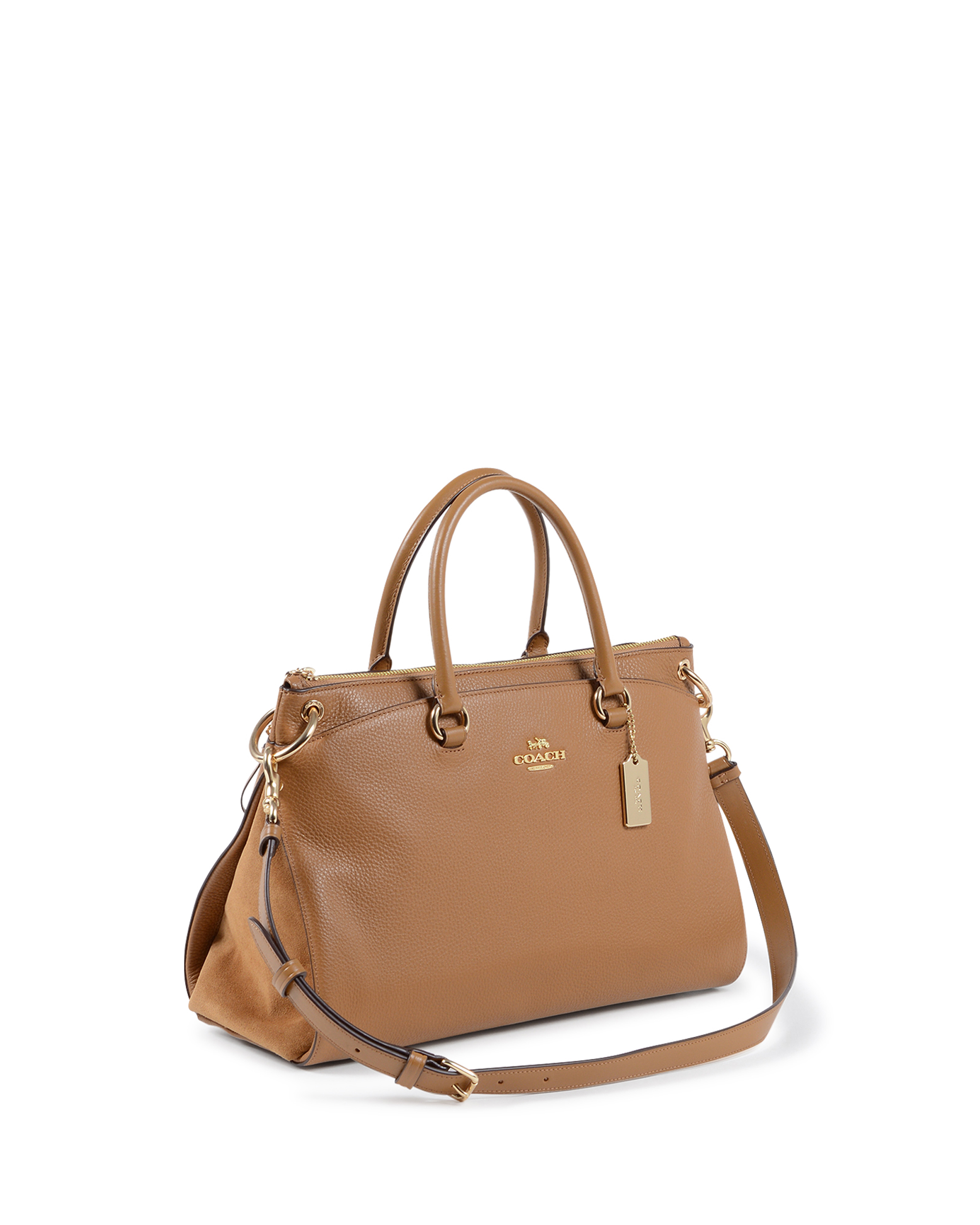 Borsa a mano da donna Coach Tan F76640 SADDLE
