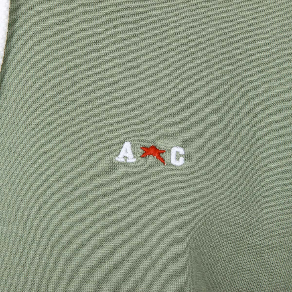Felpa con cappuccio Andrew Charles da uomo, maniche lunghe, scollo rotondo, verde FIFI