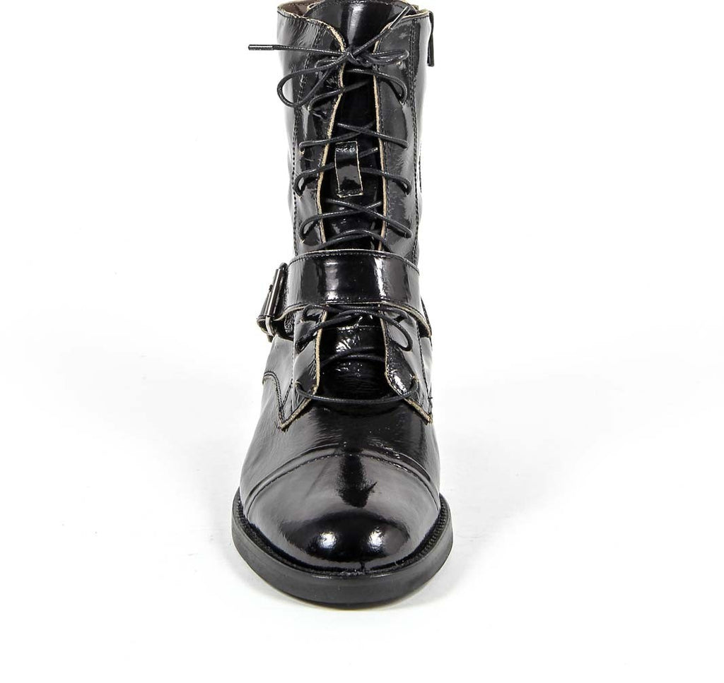 Stivaletto corto da donna V 1969 Italia S03 VERNICE NERO