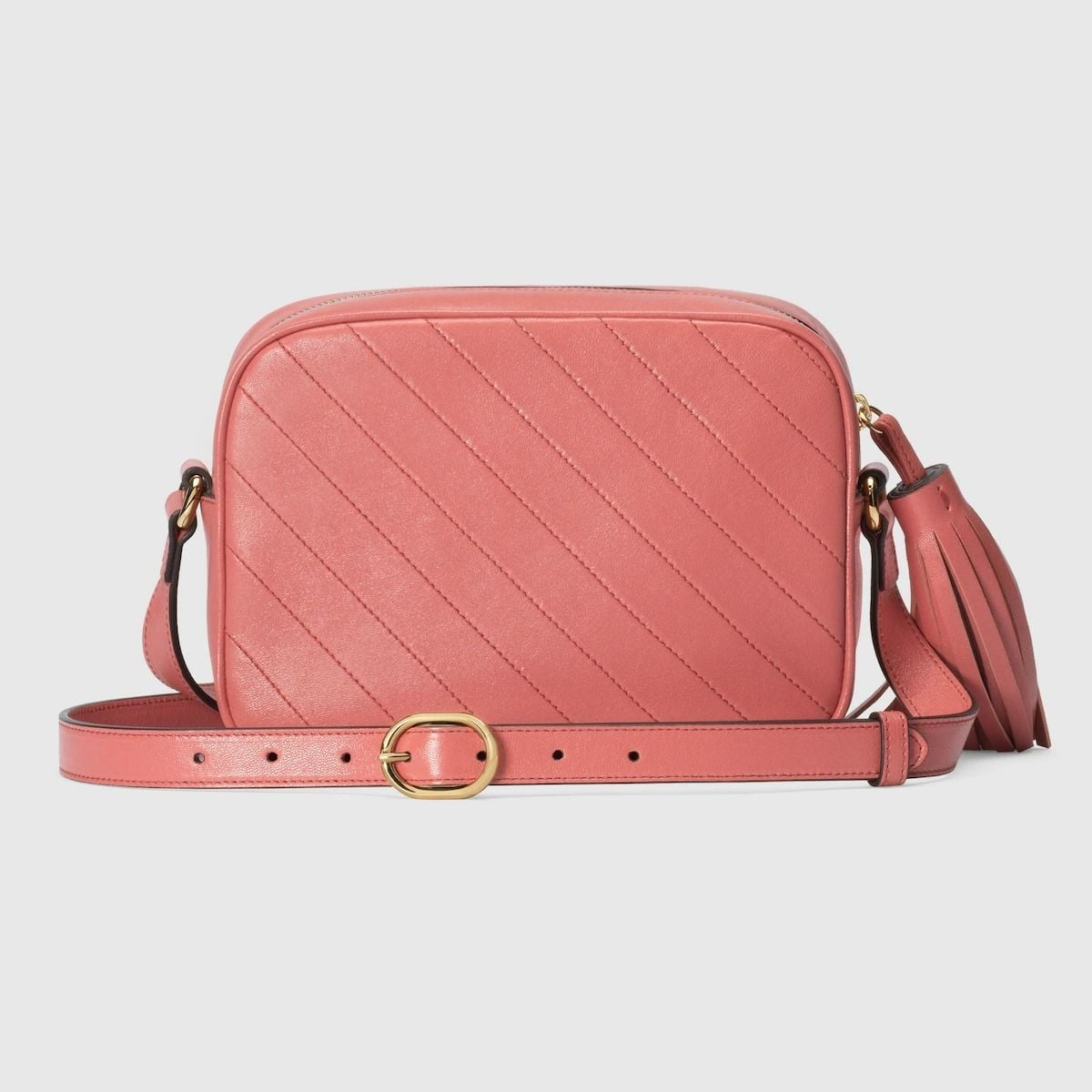 Borsa a tracolla in pelle con logo in rilievo Blondie