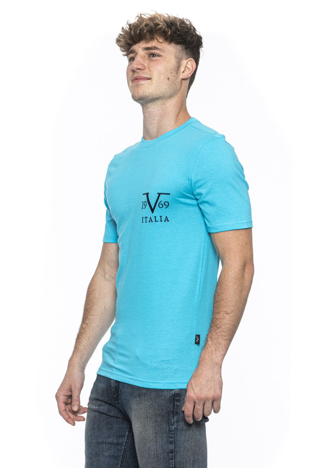 19V69 Italia T-Shirt Uomo Azzurro TROY TURQUOISE