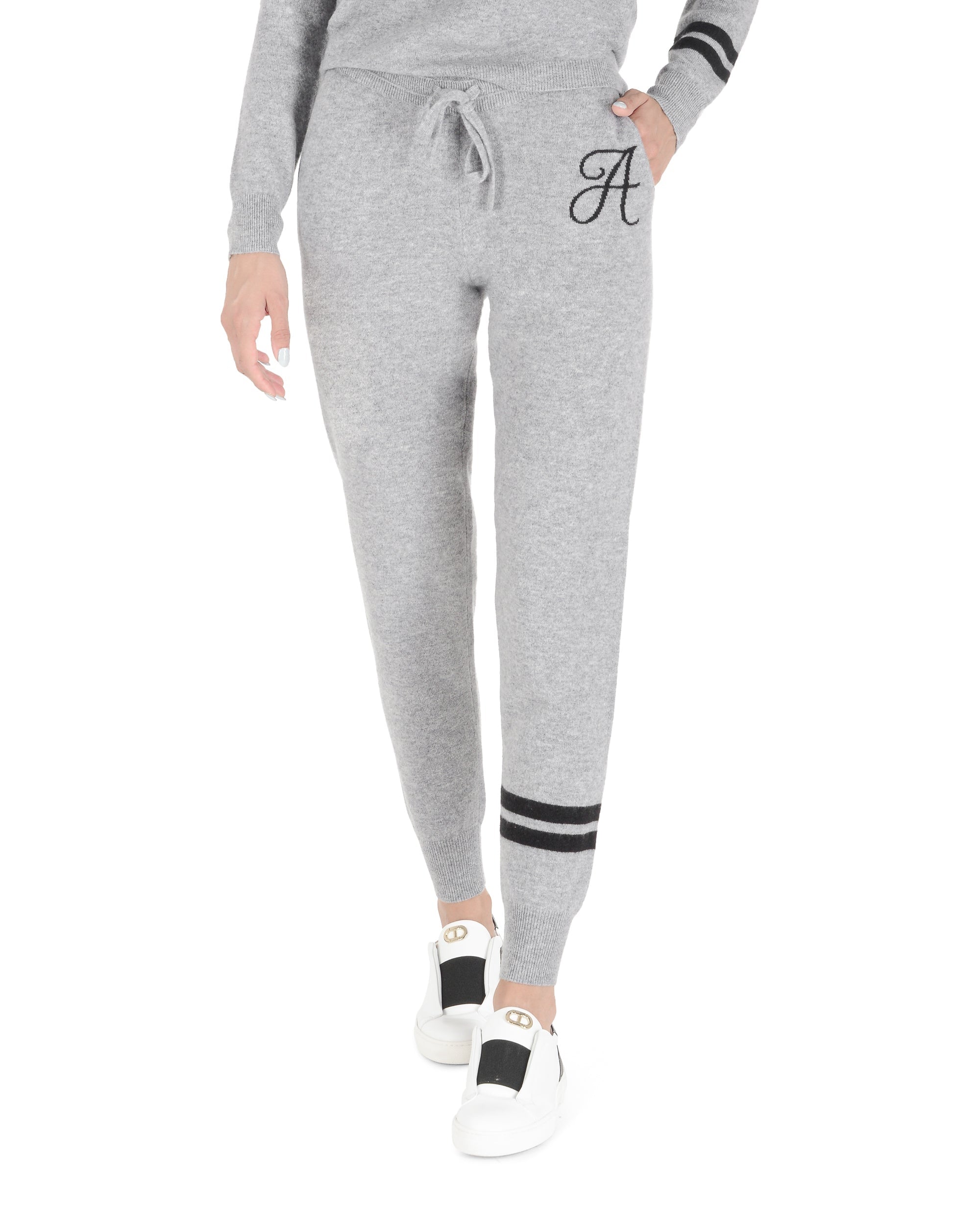 Pantaloni da tuta in cashmere - Grigio