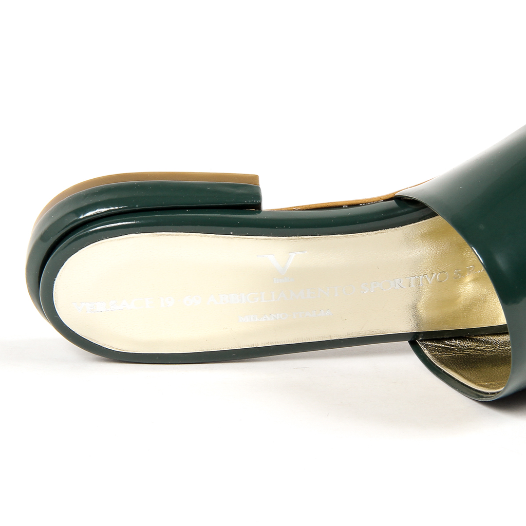 V 1969 Italia Sandalo piatto da donna verde IZAR