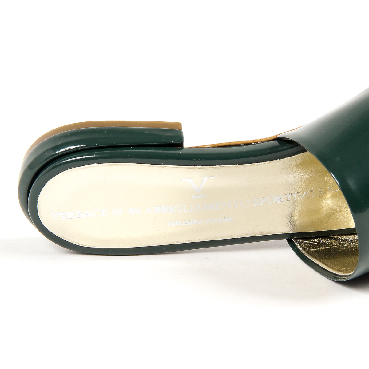 V 1969 Italia Sandalo piatto da donna verde IZAR