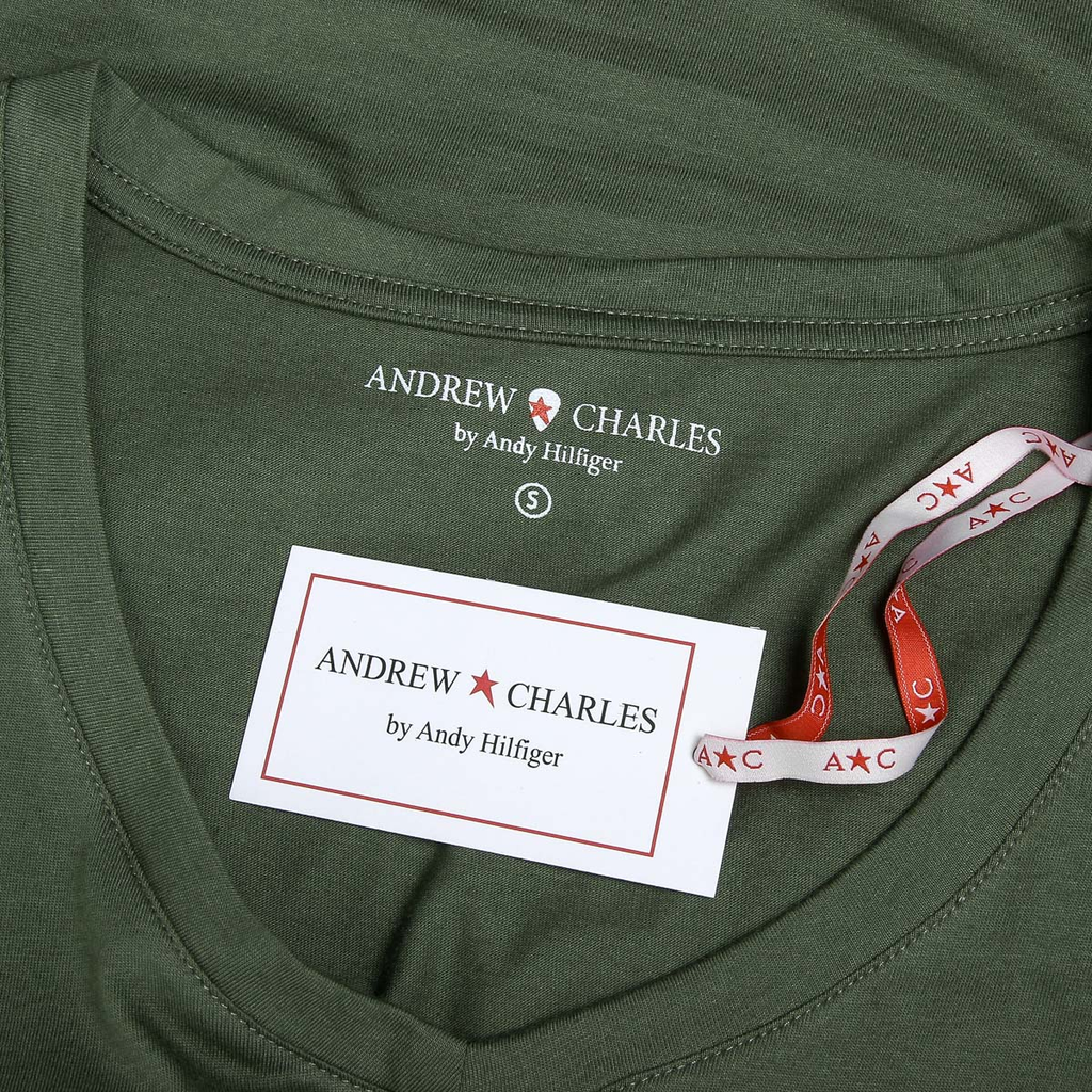 Andrew Charles T-shirt da donna a maniche corte con scollo a V verde TAPIWA