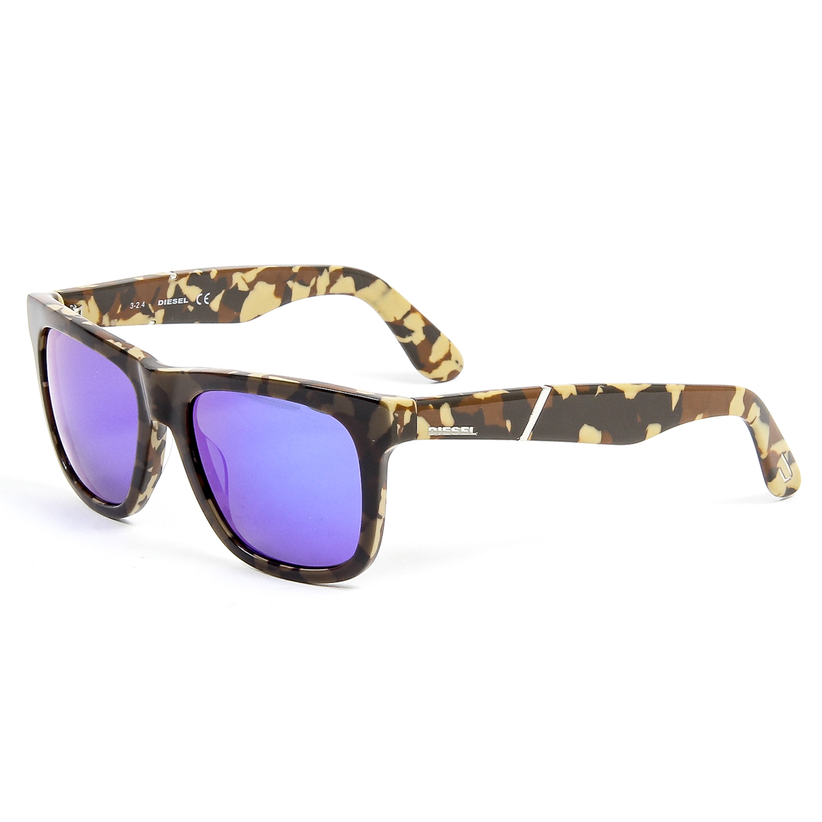 Occhiali da sole militari da uomo Diesel DL0116 54 44X