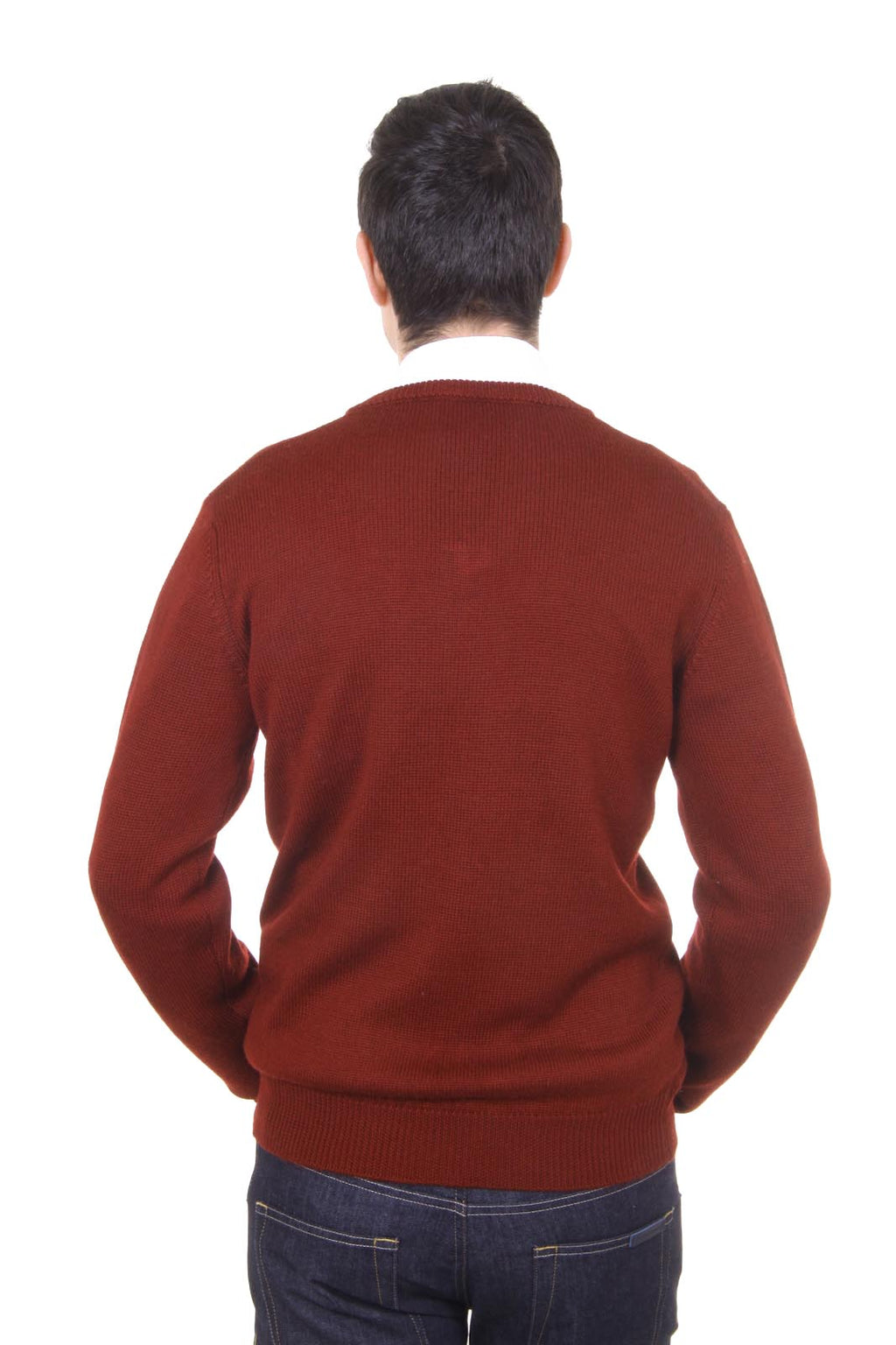Maglione uomo scollo a V V 1969 Italia 9803 SCOLLO V BORDEAUX