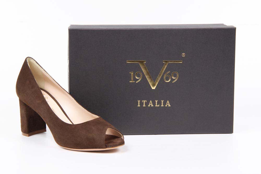 Décolleté Donna V 1969 Italia Punta Aperta 5618 VAL75 PE CAM15ISTR CAMOSCIO ISTRICE