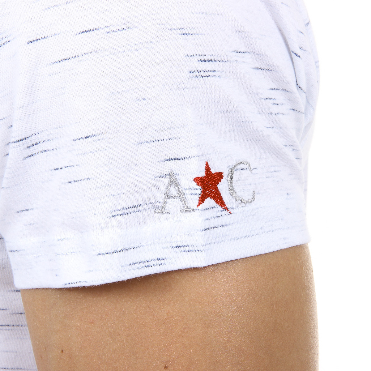 Andrew Charles T-shirt da uomo a maniche corte con scollo a V bianca CONNOR